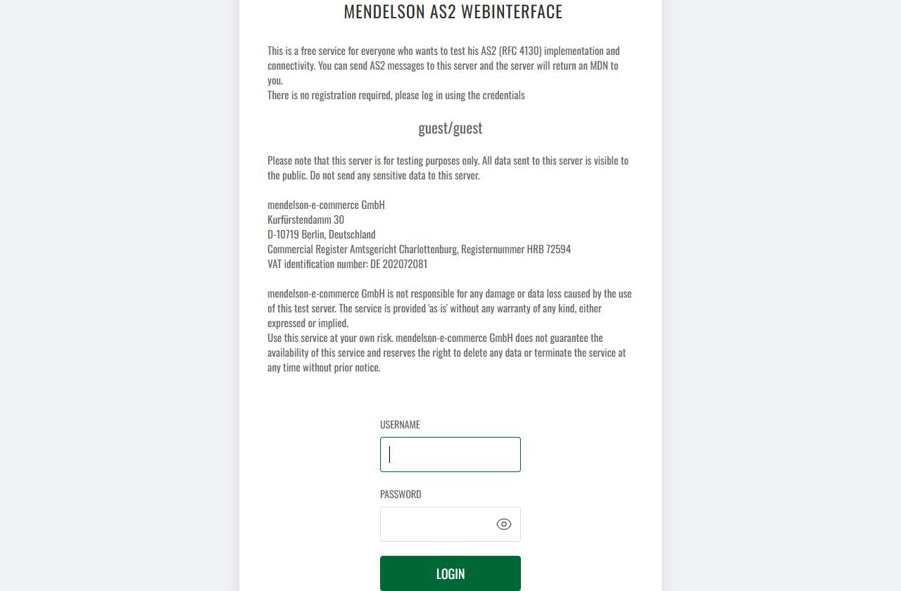 Mendelson AS2 public monitor login page